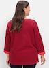Sweatshirt 3/4-Arm Uni Ohne Kragen