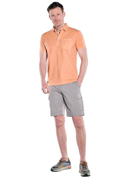 engbers Herren Polo-Shirt uni , Orange