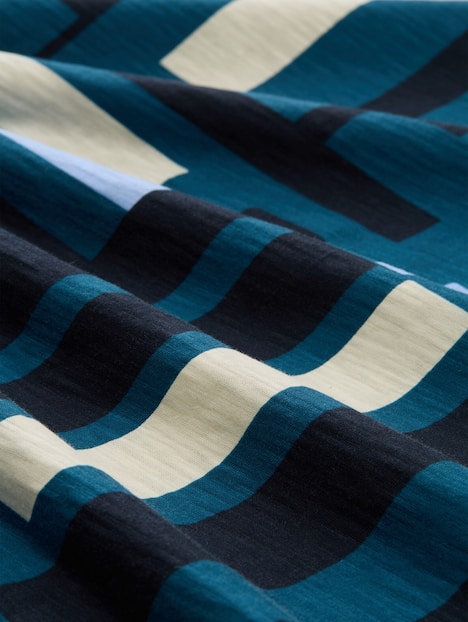 Henley Blusenshirt mit Muster