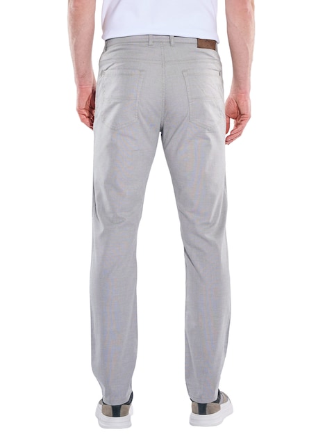 Herren Sportive 5 Pocket Hose aus Baumwolle , Silbergrau
