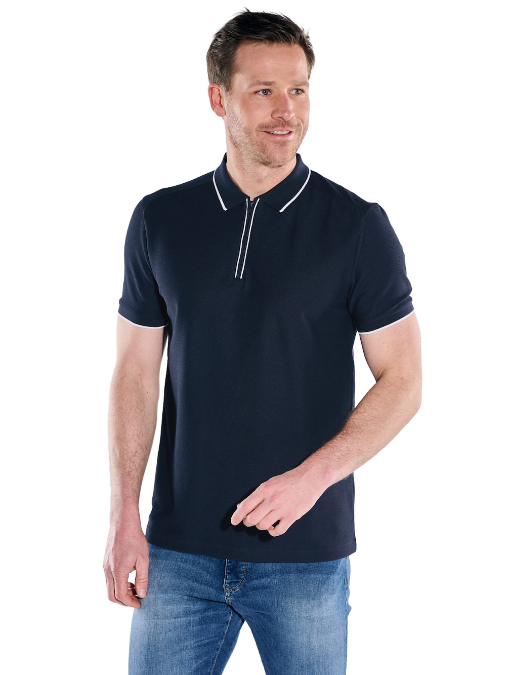 Herren Poloshirt , Saphirblau