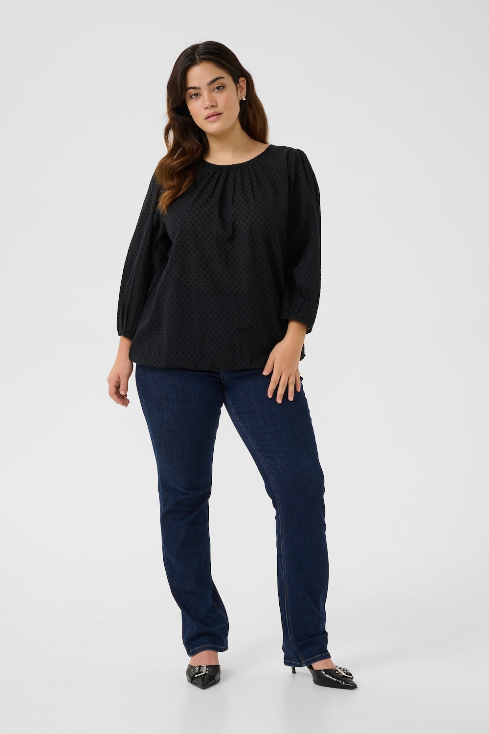 Langarm-Bluse Regular fit