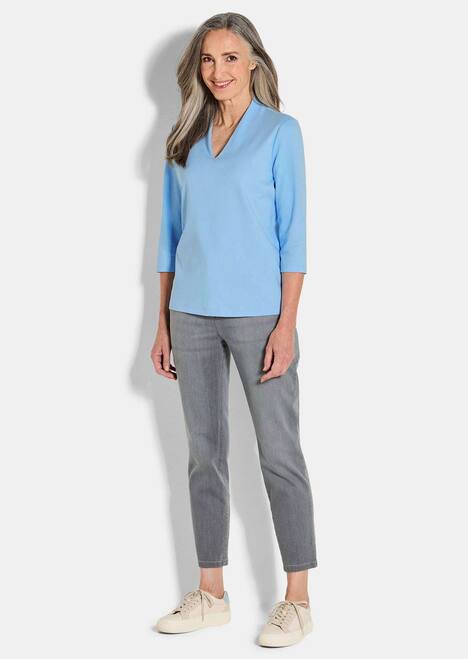 Elegantes Basic-Shirt mit V-Ausschnitt