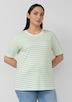 Gestreiftes Jersey-T-Shirt im Regular Fit mit Herz-Stickerei