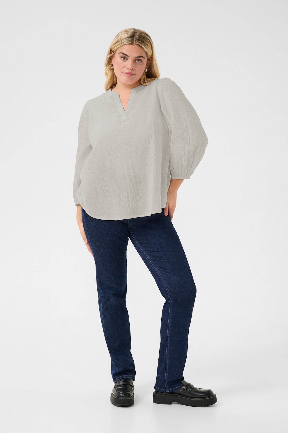 Langarm-Bluse Regular fit