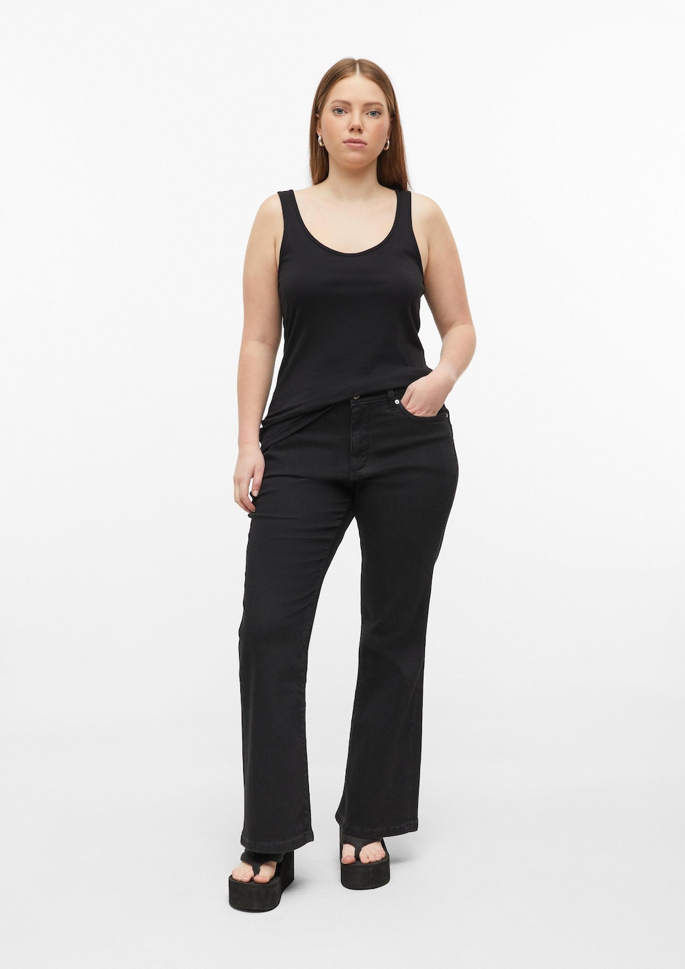 Jeans Flare / Mid Rise / Flared Leg