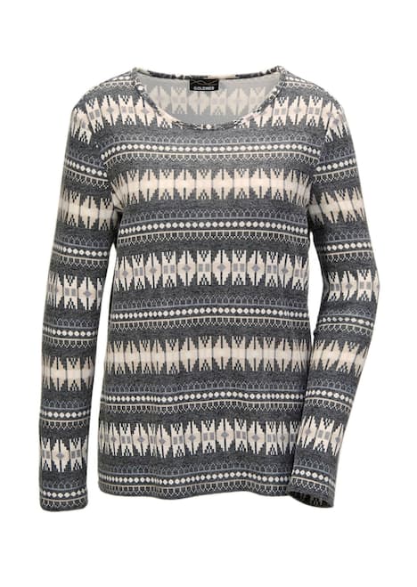 GOLDNER Gedessineerd shirt Veelzijdig te combineren shirt van zacht materiaal