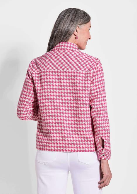 Blazer mit Hahnentrittmuster