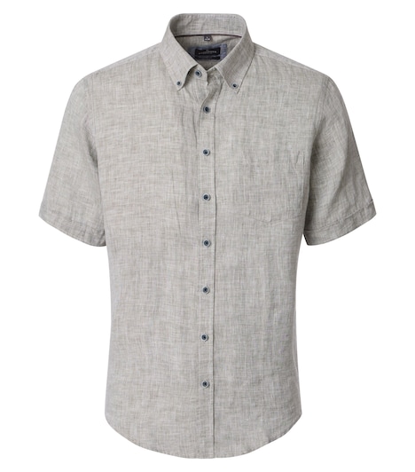 Leinenhemd Kurzarm uni Casual Fit