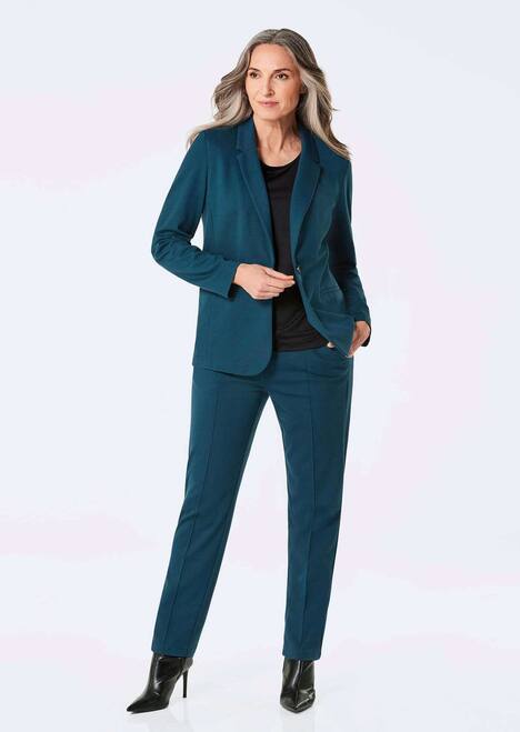 Taps toelopende broek met elastische band