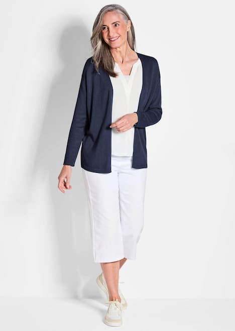 Offene Strickjacke in Kurzform