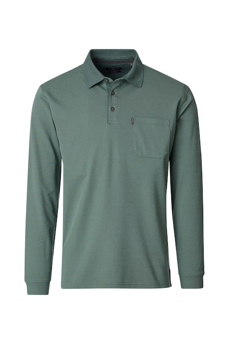 Polo-Shirt Langarm uni