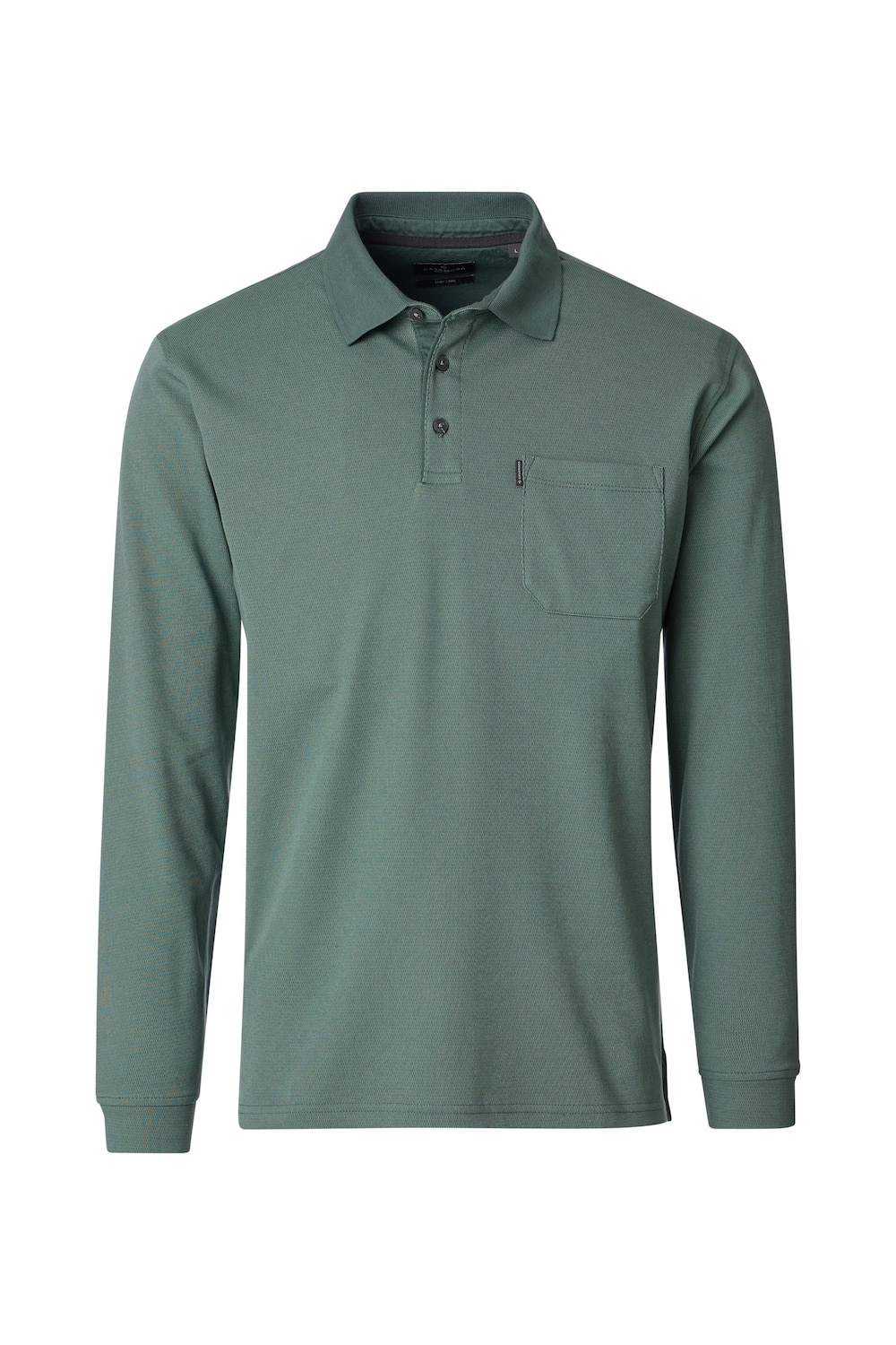 Polo-Shirt Langarm uni