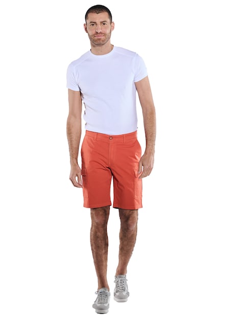 Herren Cargo-Bermuda regular , Rostorange