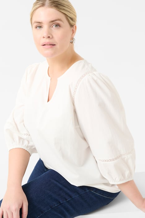 Langarm-Bluse Regular fit