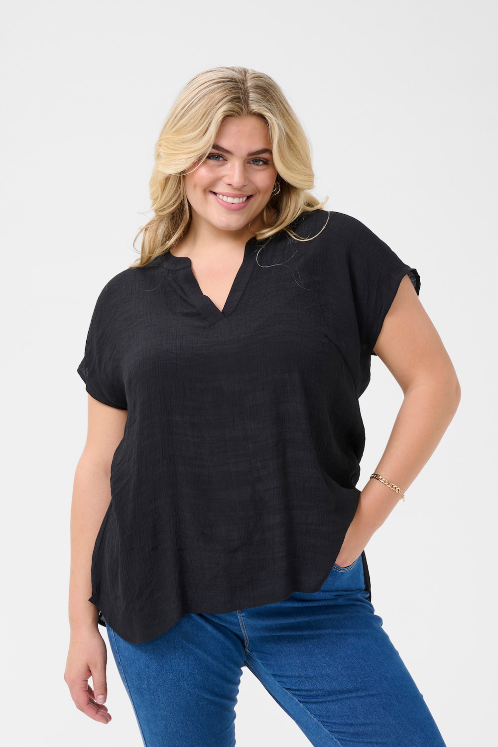 Kurzarm-Bluse Regular fit