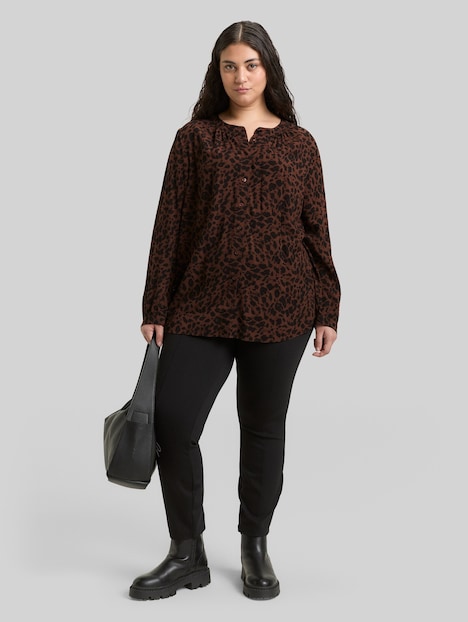 Bluse mit Leo-Print