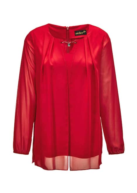 GOLDNER Blouse met chiffon Feestelijke blouse met chiffon en sierelement