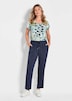 Effen blauwe stoffen broek SARA