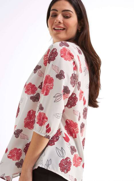 Tunika 3/4-Arm Ohne Kragen