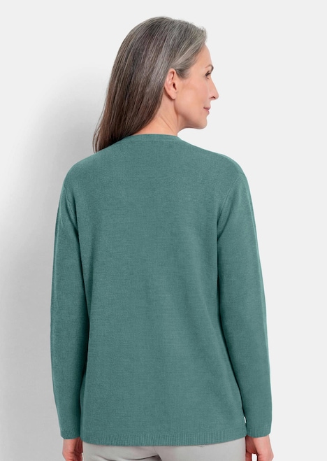 Feinstrickjacke mit Schurwolle