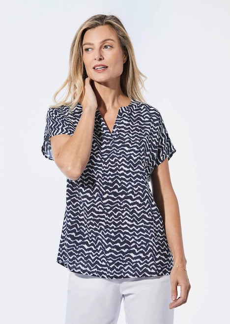 Bluse mit Tunika Ausschnitt