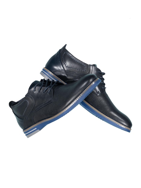 Herren Halbschuh aus Leder , Saphirblau