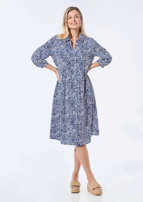 GOLDNER Jurk Blousejurk met overhemdkraag