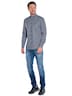 Herren Langarm-Hemd gemustert , Marineblau