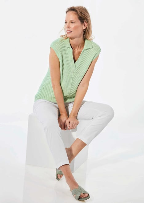 GOLDNER Tricot topje Tricot topje met V-hals