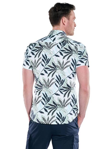 engbers Herren Kurzarm-Hemd gemustert , Hellgruen