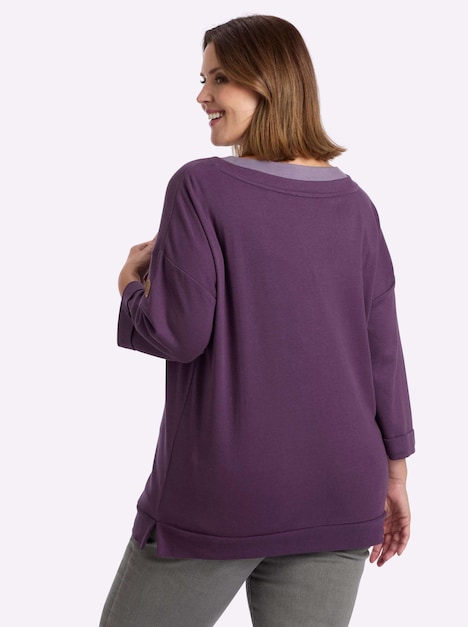 Sweatshirt Sweatshirt in Overzise-Form 3/4-Arm keine Angabe