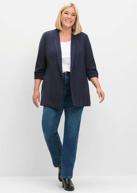 Longblazer Langarm Uni Schalkragen