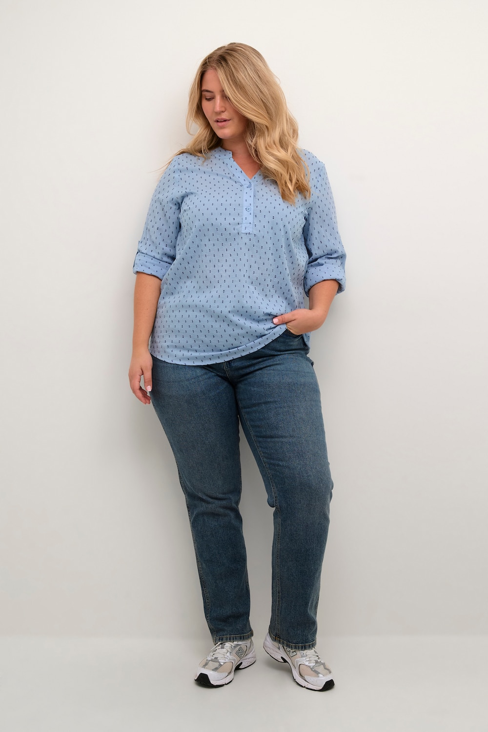 Langarm-Bluse Regular fit