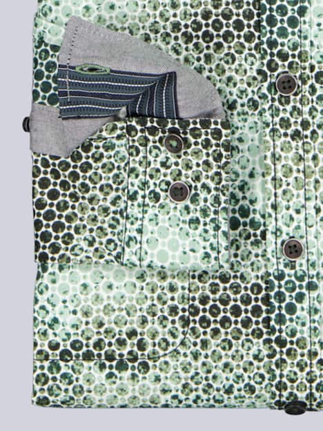 engbers Herren Langarm-Hemd gemustert , Dunkelgruen