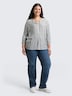 Henleybluse mit Streifenmuster
