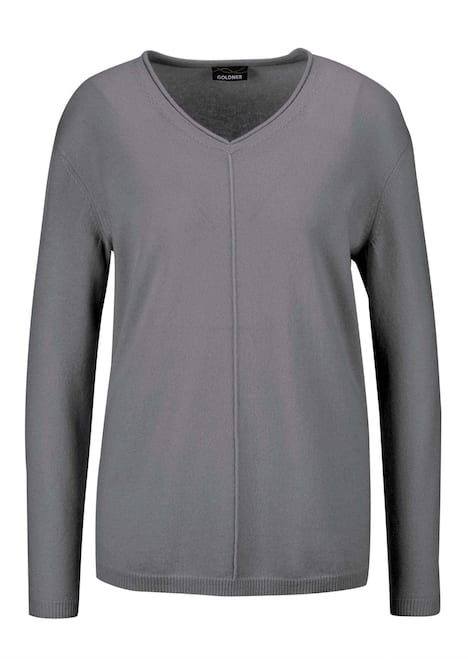 Basicpullover mit V-Ausschnitt