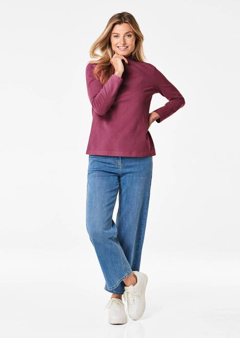 GOLDNER Shirt met opstaande kraag Shirt met opstaande kraag met lange mouwen