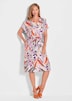 Kurzarm-Kleid mit Ethno-Print