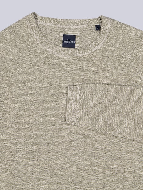 engbers Herren Pullover meliert , Oliv