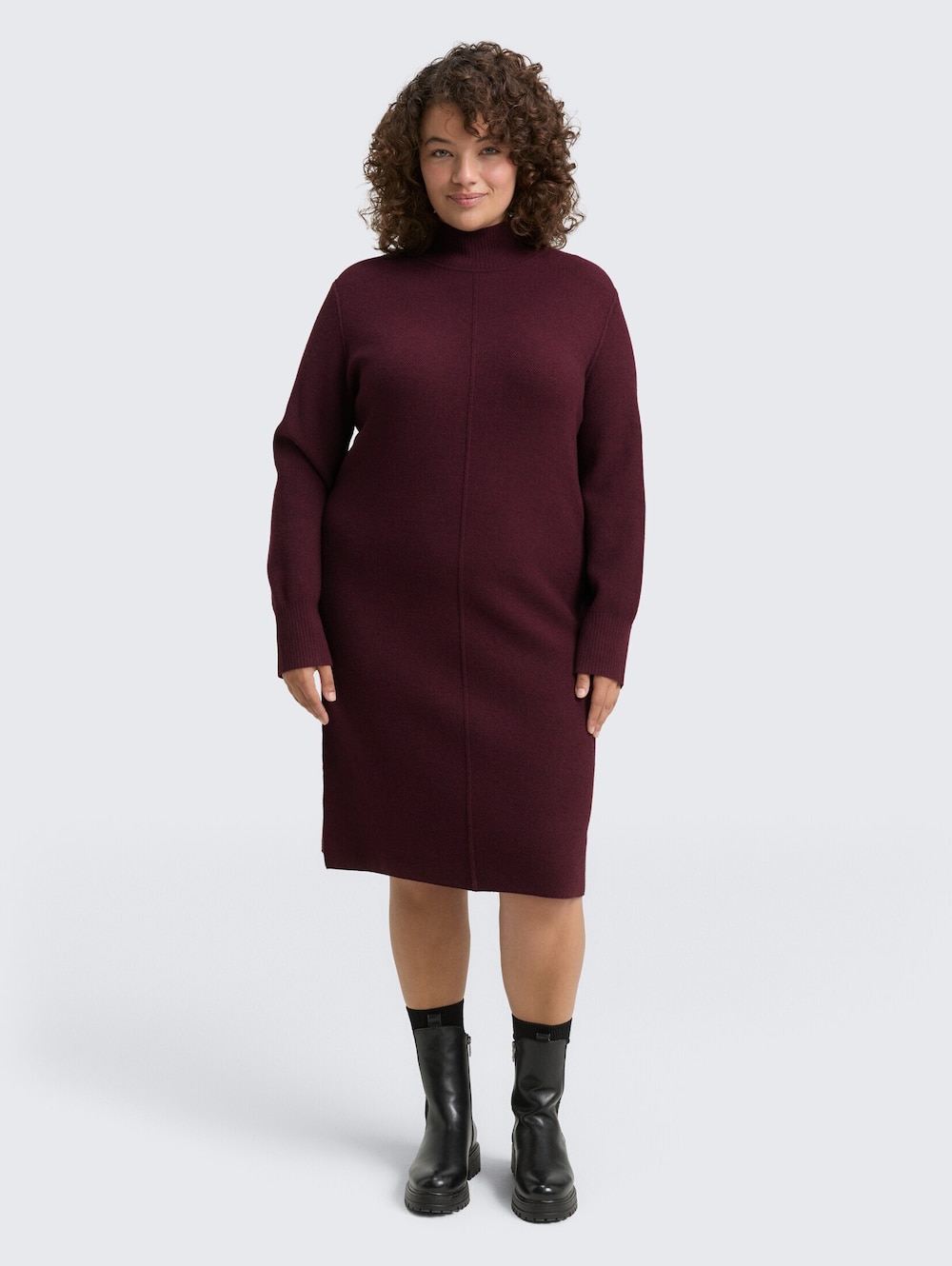 Tom Tailor Women PLUS Kleider & Jumpsuits Plus Size - Strickkleid mit Stehkragen