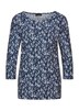 Halbarm Viskoseshirt im Allover-Design