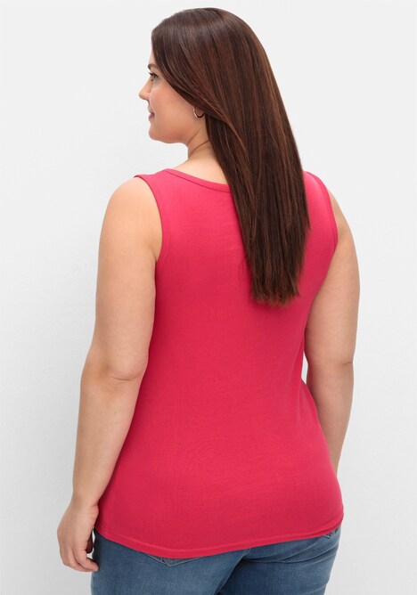 Tanktop Ärmellos Uni Ohne Kragen