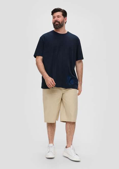 T-Shirt mit Label-Print