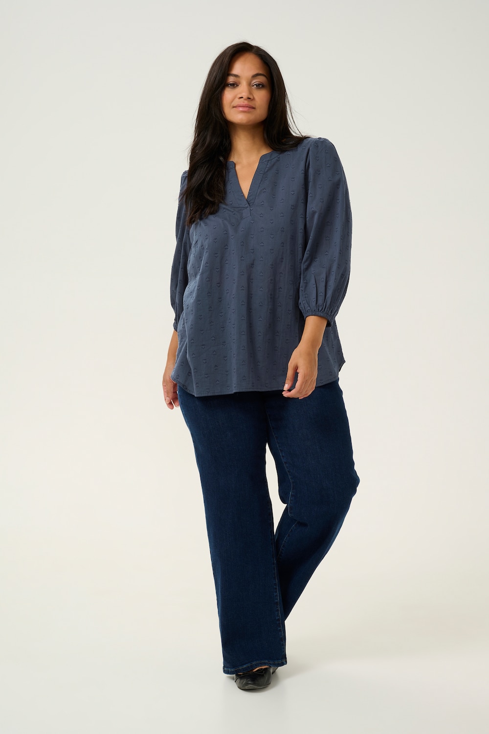 Langarm-Bluse Regular fit