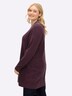 Long-Pullover Langarm Jersey Uni Ohne Kragen