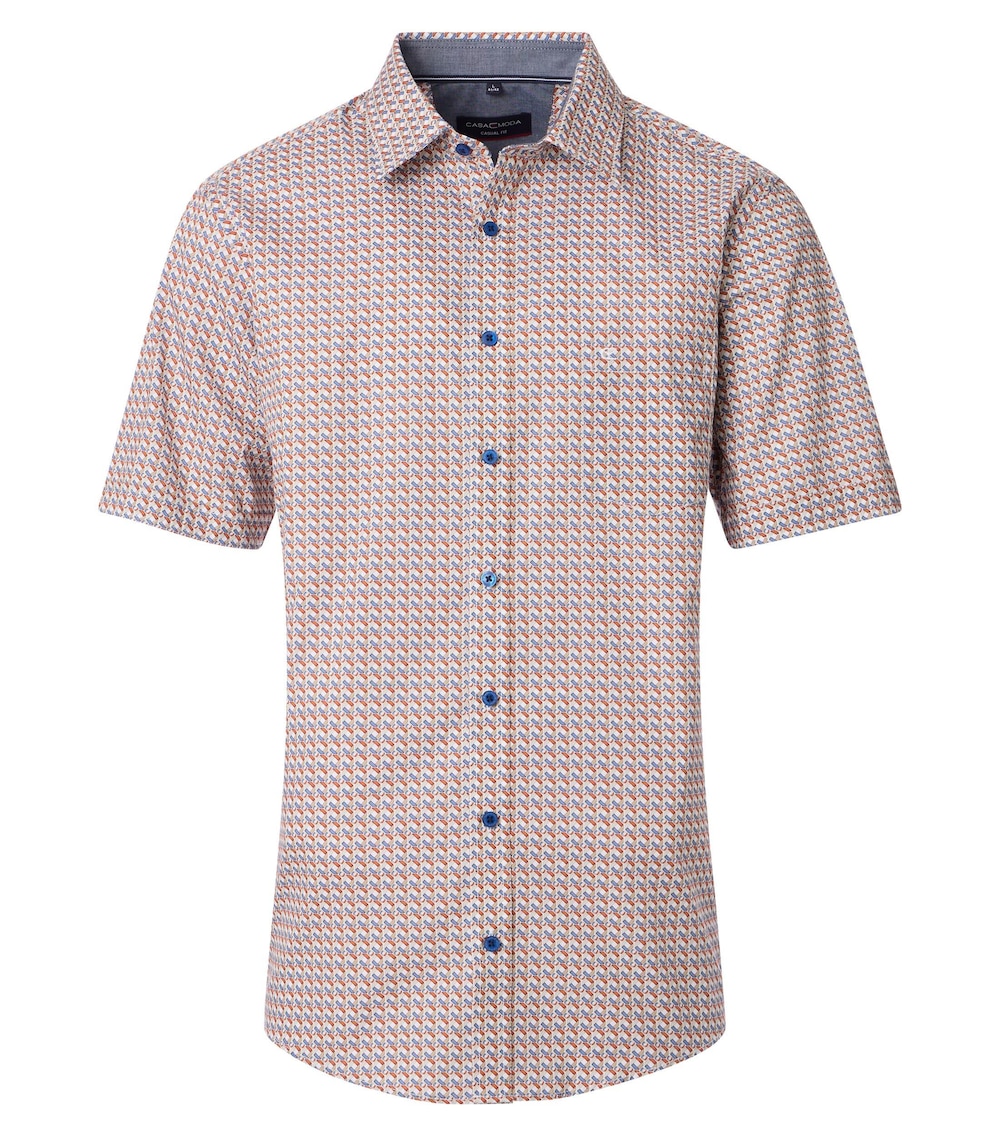 CASAMODA Freizeithemd Kurzarm Print Casual Fit