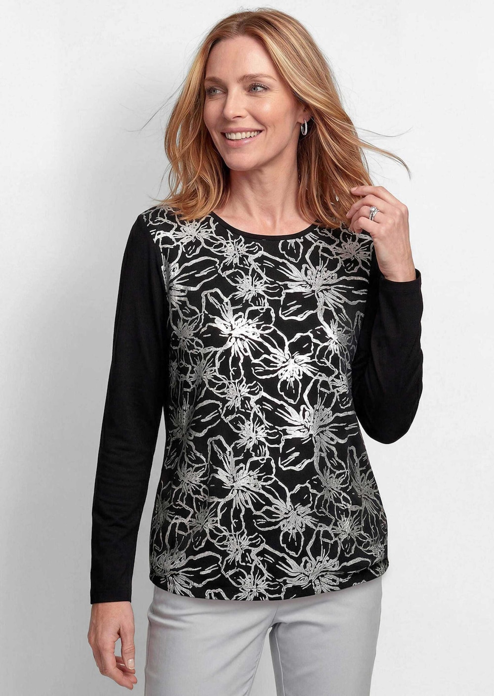 Blusenshirt mit Blumendruck