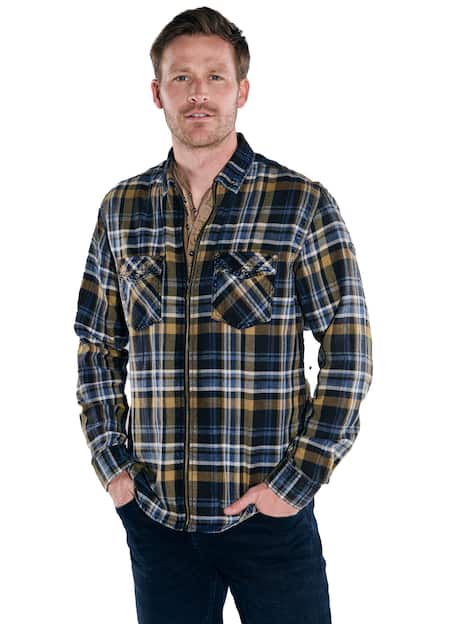 engbers Herren Overshirt kariert , Braun