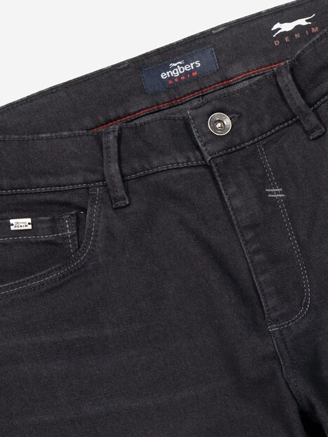 Herren Super-Stretch-Jeans slim fit , Schwarz